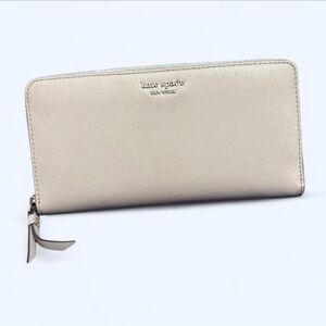 Kate Spade Large Continental Zip
Around Leather Wallet Taupe